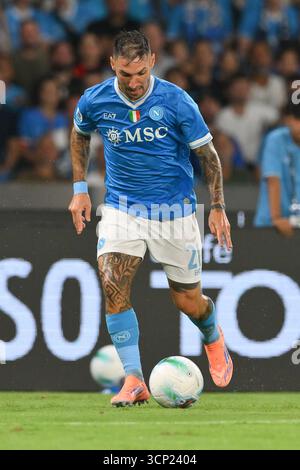 22 settembre 2025, Stadio Diego Armando Maradona, Napoli, Italia; partita di serie A Enilive; Napoli contro Pisa; Matteo Politano della SSC Napoli Foto Stock