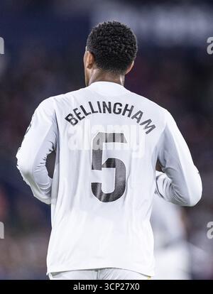 Valencia, Spagna. 23 settembre 2025. Jude Bellingham del Real Madrid durante la partita di la Liga tra Levante e Real Madrid allo stadio Ciutat de Valencia, a Valencia, oggi 23 settembre 2025. Credito: SPP Sport Press Photo. /Alamy Live News Foto Stock