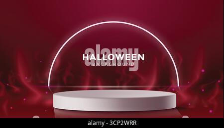 Sfondo felice di Halloween con saluti spaventosi, tema trucco o dolcetto, illustrazione autunnale delle feste Illustrazione Vettoriale