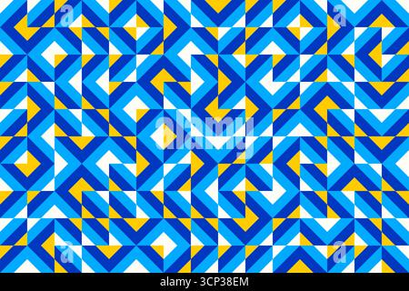 Particelle diagonali casuali, zigzag colorate, diamanti e illusione ottica, pattern vettoriale geometrico senza cuciture . Audace sfondo astratto, fabr Illustrazione Vettoriale