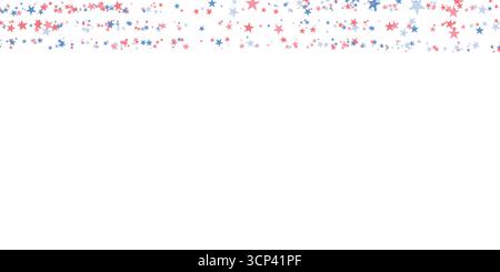 Coriandoli con stelle a colori. Banner effetto splash. Sfondo astratto vettoriale con gocce di pioggia sfocate per carta da parati, carta da imballaggio e sfondo Illustrazione Vettoriale