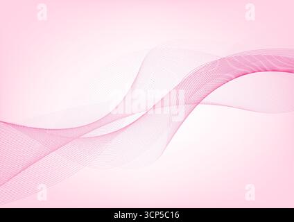 sfondo astratto della linea dell'onda rosa Illustrazione Vettoriale