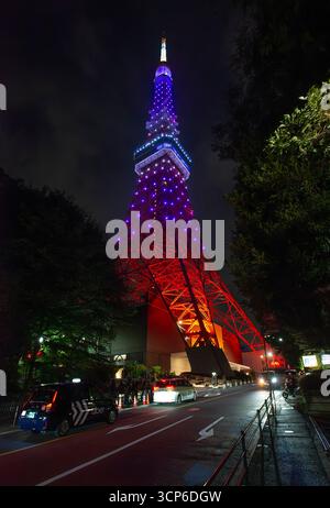 Torre di notte, Tokyo, Giappone Foto Stock