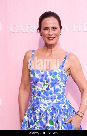 Aitana Sanchez-Gijon partecipa alla collezione Primavera-Estate 2026 di Carolina Herrera a Plaza Mayor il 19 settembre 2025 a Madrid, Spagna. Foto Stock