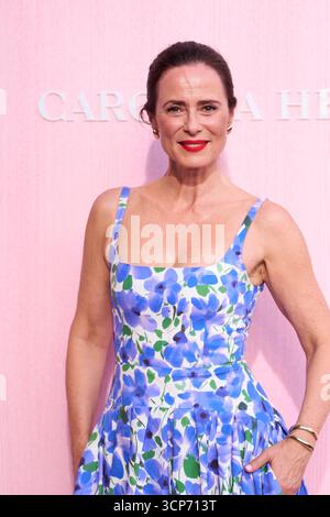 Aitana Sanchez-Gijon partecipa alla collezione Primavera-Estate 2026 di Carolina Herrera a Plaza Mayor il 19 settembre 2025 a Madrid, Spagna. Foto Stock