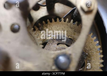 Primo piano di ruote dentate lubrificate Foto Stock