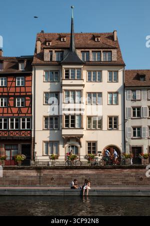 Strasburgo Francia. Sede ufficiale del Parlamento europeo e città storica è una delle principali mete turistiche della Francia. Foto Stock