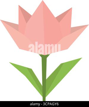 Elegante farfalla origami in tenui tonalità rosa che aggiunge un tocco di modernità e minimalismo ai tuoi progetti, perfetta per le promozioni primaverili Illustrazione Vettoriale