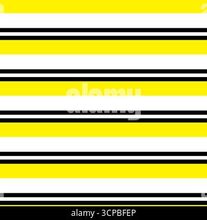 Motivo a strisce senza cuciture con vettoriale di colore giallo e nero Illustrazione Vettoriale