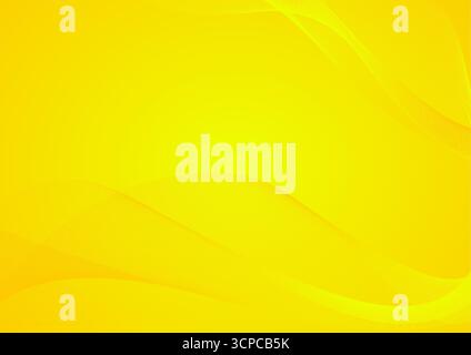 sfondo giallo sfumato astratto con linee fluide Illustrazione Vettoriale