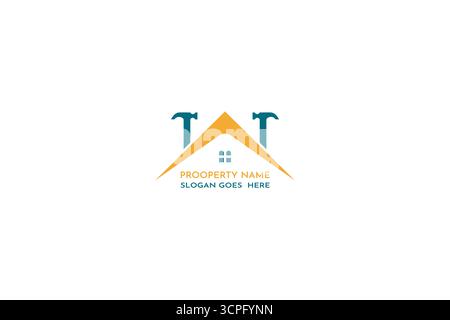 Logo immobiliare, logo immobiliare, logo edilizia, logo tetto, logo agente immobiliare, logo edificio, logo della casa, logo dell'edificio, logo aziendale, immobiliare Illustrazione Vettoriale