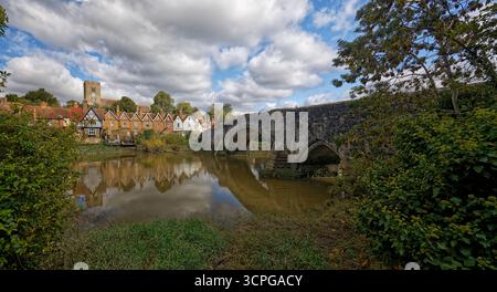 Aylesford Bridge nel Kent, Inghilterra, Regno Unito Foto Stock
