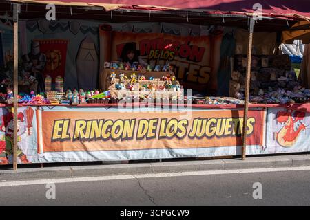Chiosco dei giocattoli al Mercado Medieval Salamanca Foto Stock