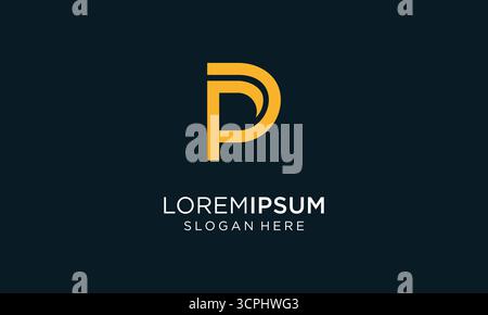 Modello di progettazione del logo lettera P creativo per il Branding aziendale Illustrazione Vettoriale