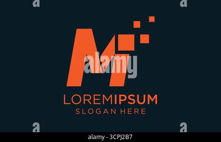Modello di design creativo del logo Letter M, ideale per il branding aziendale, l'identità aziendale e le ispirazioni di stile moderno. Questa grafica vettoriale premium Illustrazione Vettoriale