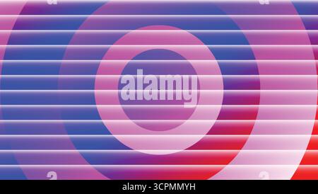 Colori sfumatura sfondo geometrico vetro nervato fractal neon. Illustrazione Vettoriale