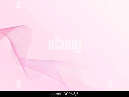 uno sfondo rosa con una linea d'onda Illustrazione Vettoriale
