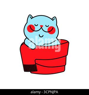 Zampa di gatto cute cartoon animale domestico piede isolato su sfondo