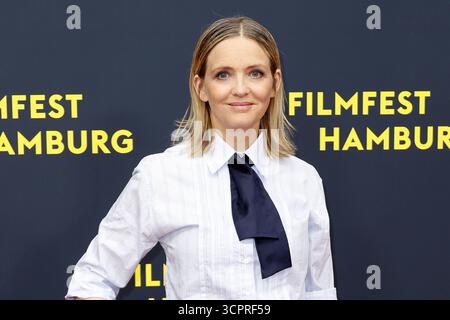 Laura Tonke partecipa alla prima di "Amrum" durante il Film Festival Hamburg al Cinemaxx il 27 settembre 2025 ad Amburgo, Germania Foto Stock