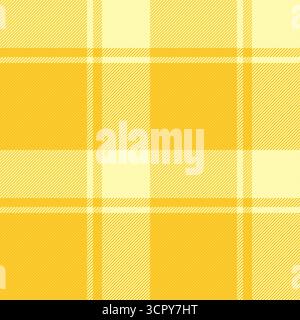 Motivo a quadri dorato senza cuciture. Un vivace design in tessuto dalle tonalità gialle assolate, adatto per tessuti, sfondi e progetti creativi. Illustrazione Vettoriale