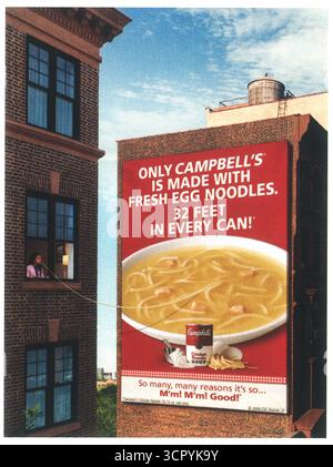 2010 zuppa di spaghetti di pollo Campbell Foto Stock