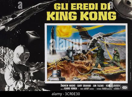 1968 carta d'ingresso italiana per il film Destroy All Monsters (gli eredi di King Kong) Foto Stock