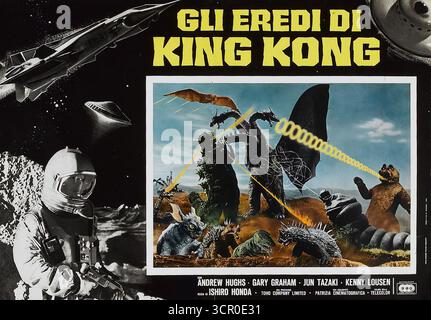 1968 carta d'ingresso italiana per il film Destroy All Monsters (gli eredi di King Kong) Foto Stock