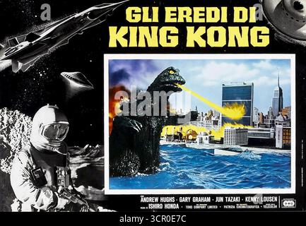 1968 carta d'ingresso italiana per il film Destroy All Monsters (gli eredi di King Kong) Foto Stock