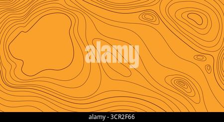 Sfondo topografico geografico. Linee mappa ondulate astratte, profilo terreno montagna e motivo griglia di scarico Illustrazione Vettoriale