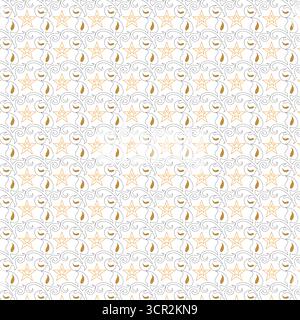 Delicato motivo floreale con delicati colori pastello isolati su sfondo trasparente Illustrazione Vettoriale