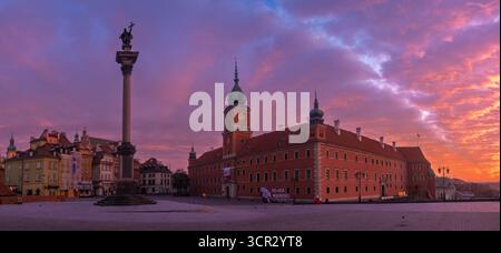 Il Castello reale di Varsavia, la capitale della Polonia Foto Stock