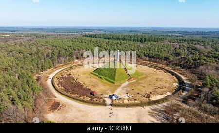 Aerea dalla piramide di Austerlitz nei Paesi Bassi Foto Stock