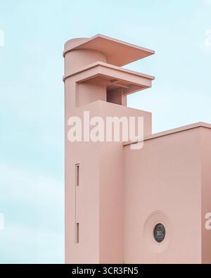 Serralves Villa (Casa de Serralves) dettaglio torre, un esempio unico di Art Deco e snellire l'architettura moderna in Portogallo, Porto, Portogallo Foto Stock