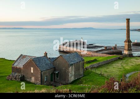 Tramonto a Whitehaven Harbour, Cumbria, Inghilterra. Foto Stock