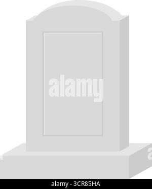 Lapide in pietra o icona di lapide con spazio di copia per un epitaffio in vettore Illustrazione Vettoriale