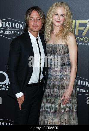 Beverly Hills, Stati Uniti. 29 settembre 2025. Nicole Kidman e Keith Urban si sono separati dopo 19 anni di matrimonio lunedì 29 settembre 2025. BEVERLY HILLS, LOS ANGELES, CALIFORNIA, USA - 04 NOVEMBRE: La cantante country australiana-americana, chitarrista e cantautore Keith Urban e la moglie/attrice e produttrice australiana-americana Nicole Kidman arrivano al 22° premio annuale di Hollywood Film Awards tenutosi al Beverly Hilton Hotel il 4 novembre 2018 a Beverly Hills, Los Angeles, California, Stati Uniti. (Foto di Xavier Collin/Image Press Agency) credito: Image Press Agency/Alamy Live News Foto Stock
