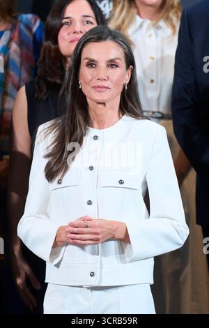 Madrid, Spagna. 30 settembre 2025. LA REGINA LETIZIA di Spagna partecipa alla consegna dei premi Retina ECO 2025 al Real Teatro de Retiro di Madrid, Spagna. (Credit Image: © Jack Abuin/ZUMA Press Wire) SOLO PER USO EDITORIALE! Non per USO commerciale! Foto Stock