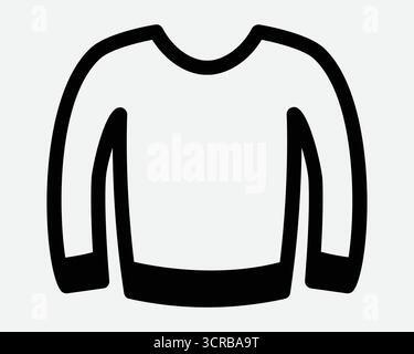 T-shirt con maglione a manica lunga abiti caldi per le basse temperature camicia invernale felpa Chill Autunno Autunno Autunno Autunno Primavera tessuto moda silhouette Sy Illustrazione Vettoriale
