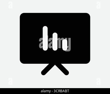 Statistiche presentazione dati icona di visualizzazione Finanza grafico statistiche analisi strategia avanzamento prestazioni Marketing crescita declino Trend simbolo Illustrazione Vettoriale