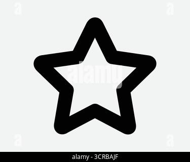 Icona della linea a cinque stelle 5 punti profilo Natale Natale Natale Natale Natale notte cielo Twinkle rating feedback simbolo successo preferito Illustrazione Vettoriale