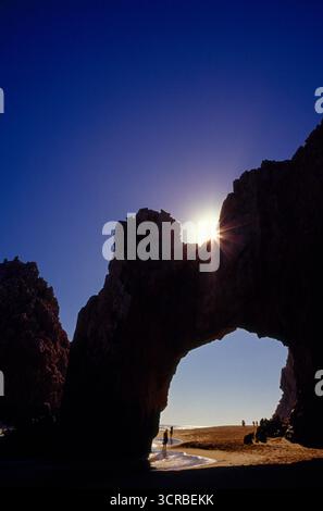 El Arco con bassa marea, Cabo San Lucas, Baja California Sur, Messico Foto Stock