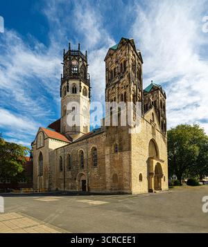 San Ludgeri chiesa nel centro storico di Münster, Germania Foto Stock
