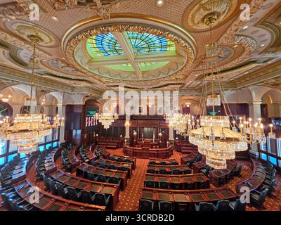 Camera dei rappresentanti, Illinois State Capitol Building, Springfield Illinois 09.15.2025 Foto Stock