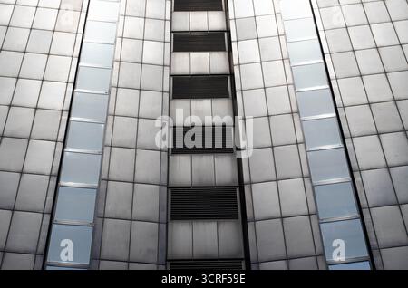 Valencia, Spagna. 26-8-2025. Dettaglio della facciata dell'edificio Europa Foto Stock