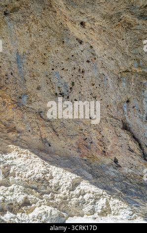 Finestra del Diavolo (spagnolo: Ventano del Diablo), un esempio di erosione carsica sulla roccia calcarea nel Parco naturale della Serrania de Cuenca, Castilla la Mancha Foto Stock