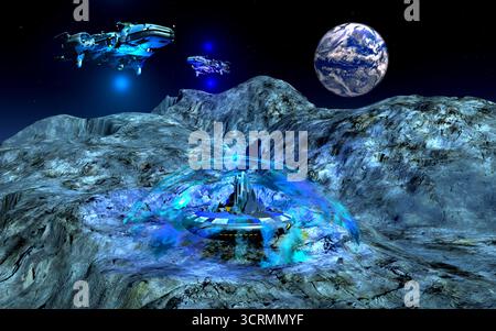Colonia lunare Foto Stock