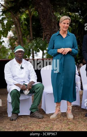 EMBARGO AL 1935 GIOVEDÌ 2 OTTOBRE la duchessa di Edimburgo tiene un discorso presso la clinica Panzi di Kinshasa, Repubblica Democratica del Congo. Data foto: Mercoledì 1 ottobre 2025. Foto Stock