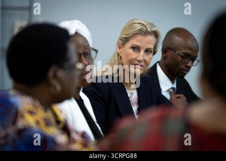 EMBARGO AL 1935 GIOVEDÌ 2 OTTOBRE la duchessa di Edimburgo partecipa a una tavola rotonda donne, Pace e sicurezza con i costruttori di pace presso Utex Bilembo a Kinshasa, Repubblica Democratica del Congo. Data foto: Giovedì 2 ottobre 2025. Foto Stock