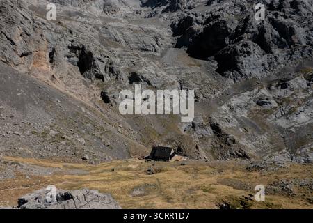 Rifugio Collado Jermoso nel Parco Nazionale Picos de Europa, Castiglia e León, Spagna Foto Stock