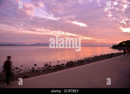 Parco della baia di Shenzhen, distretto di Nanshan, città di Shenzhen, provincia del Guangdong Foto Stock